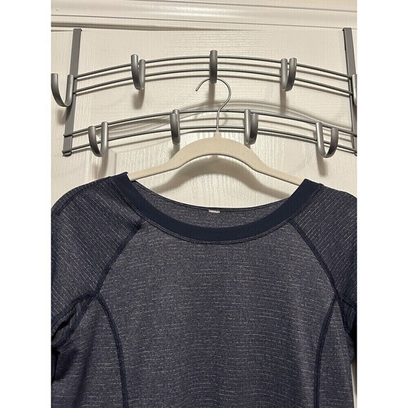 Lululemon Turn It Up Long Sleeve Top Thumbholes Heathered Inkwell Women’s 4 Blue - Picture 14 of 16